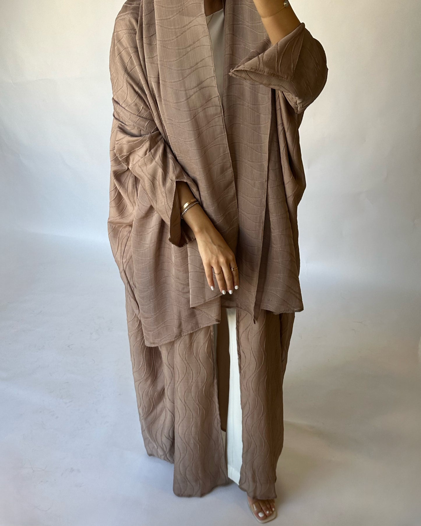 A119 - Chiffon Pattern Abaya & Shaila