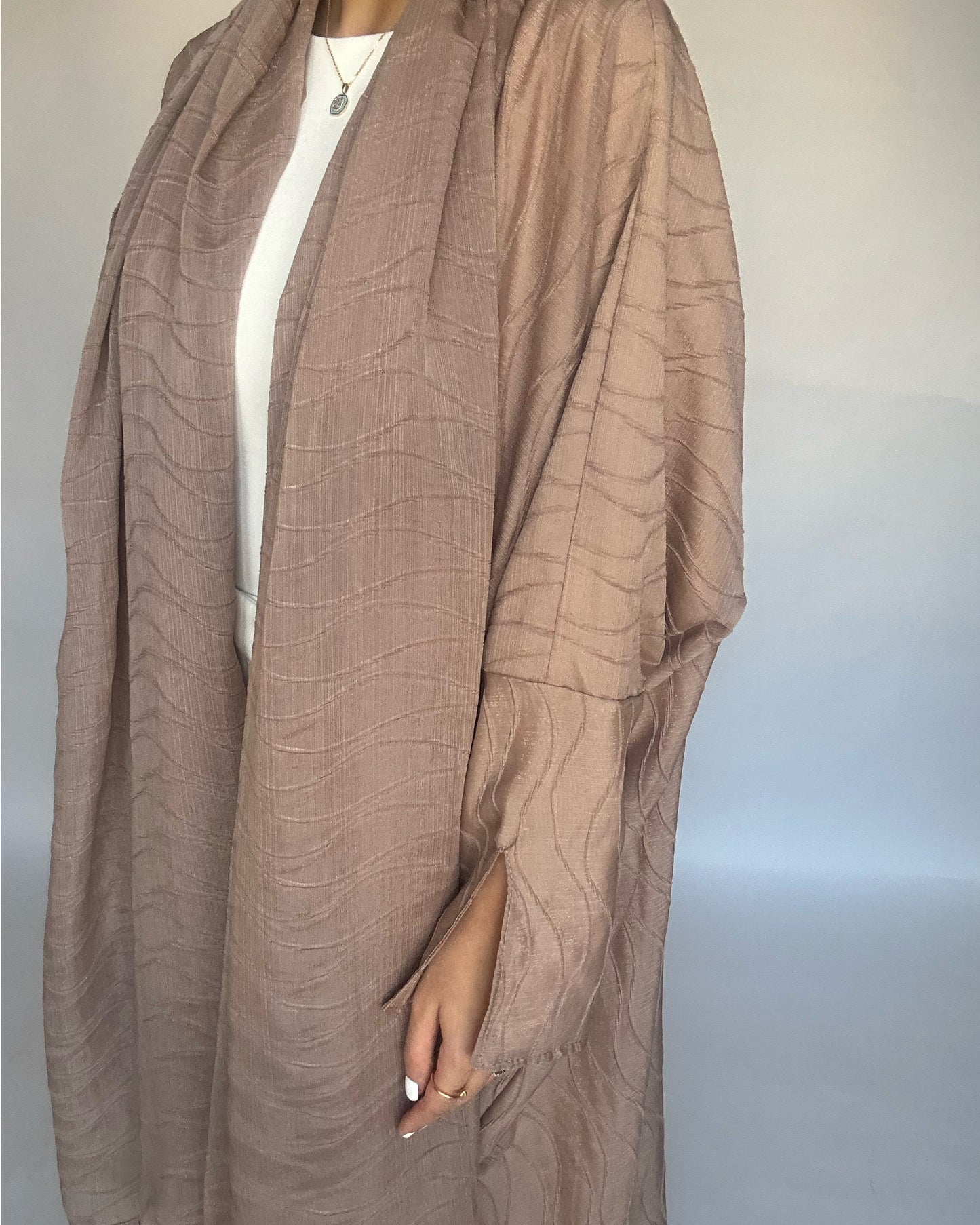 A119 - Chiffon Pattern Abaya & Shaila