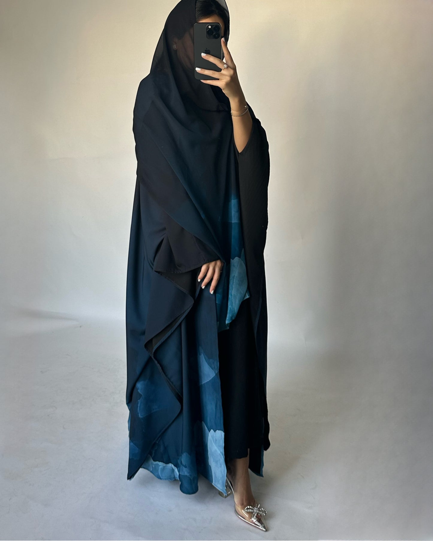 A122 - Blue Gradient Cloud Abaya