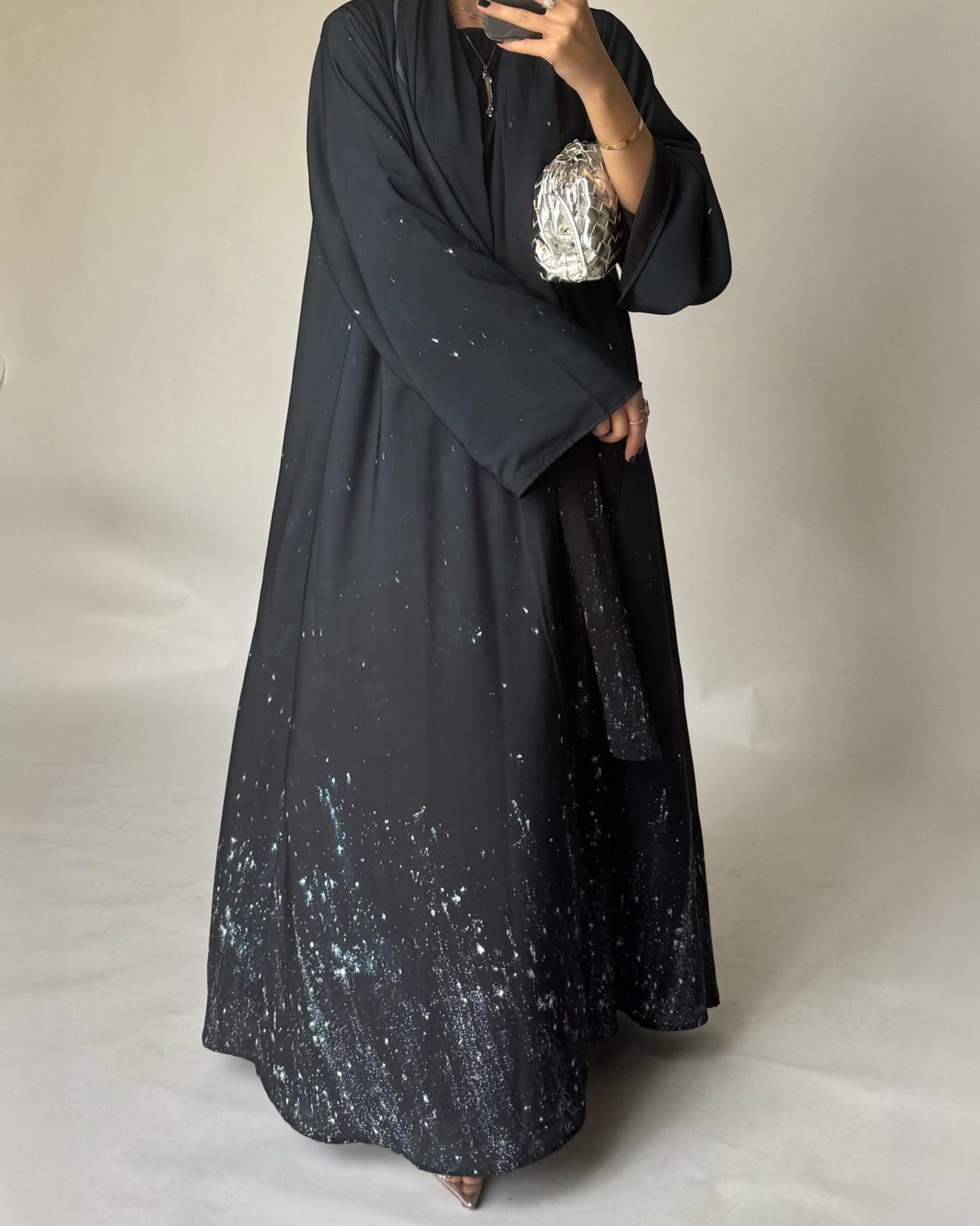 Blue Black Ombre Galaxy Abaya