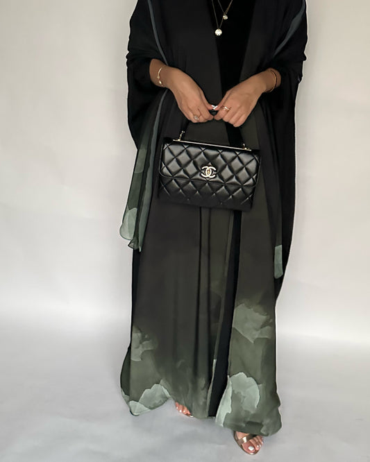 A121 - Green Gradient Cloud Abaya