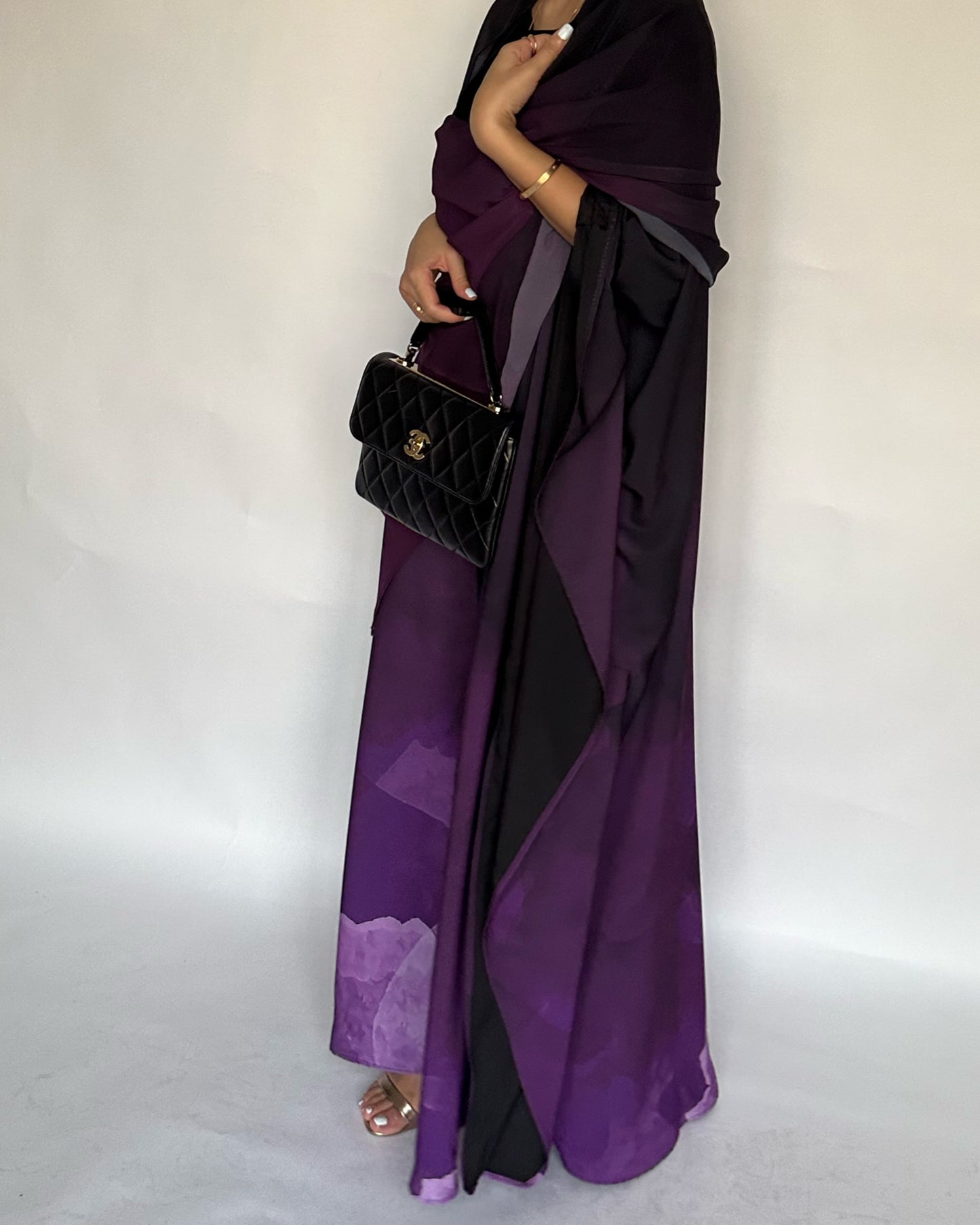 A124 - Purple Gradient Cloud Abaya