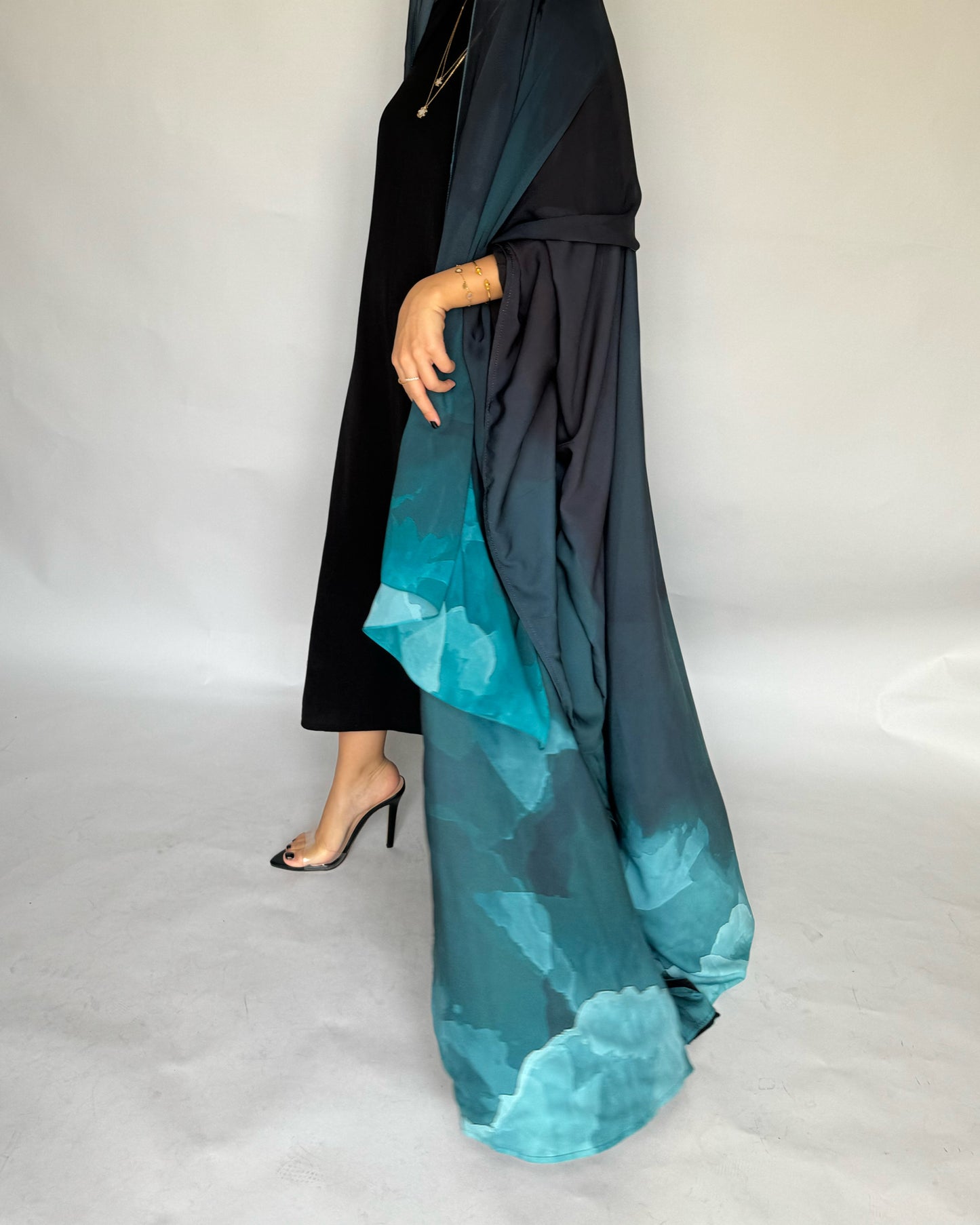 Blue Gradient Cloud Abaya (READY TO SHIP)