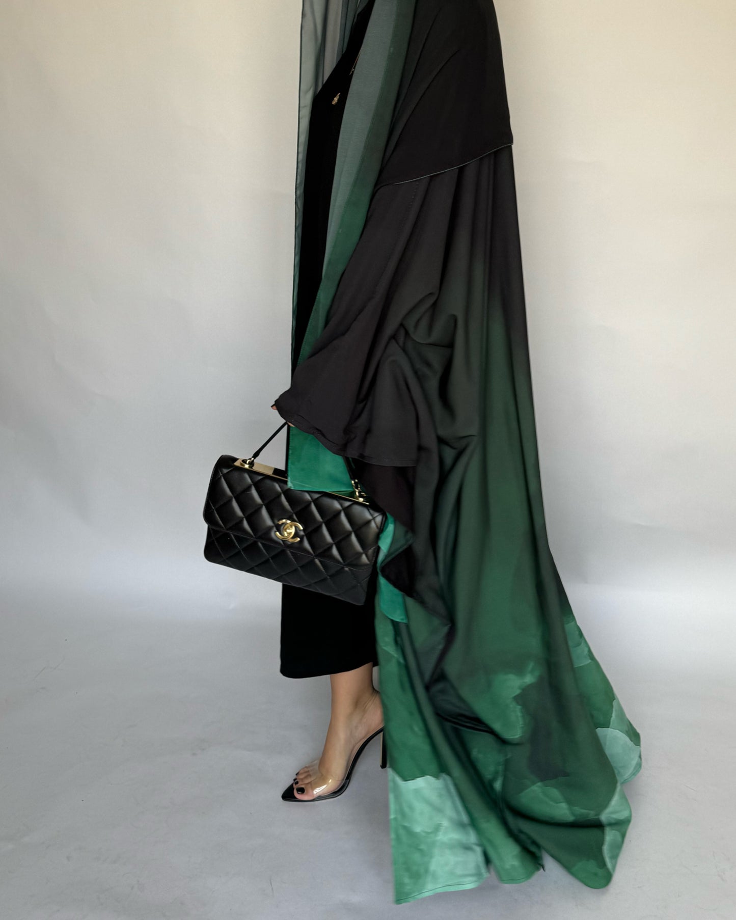 A126 - Green Gradient Cloud Abaya