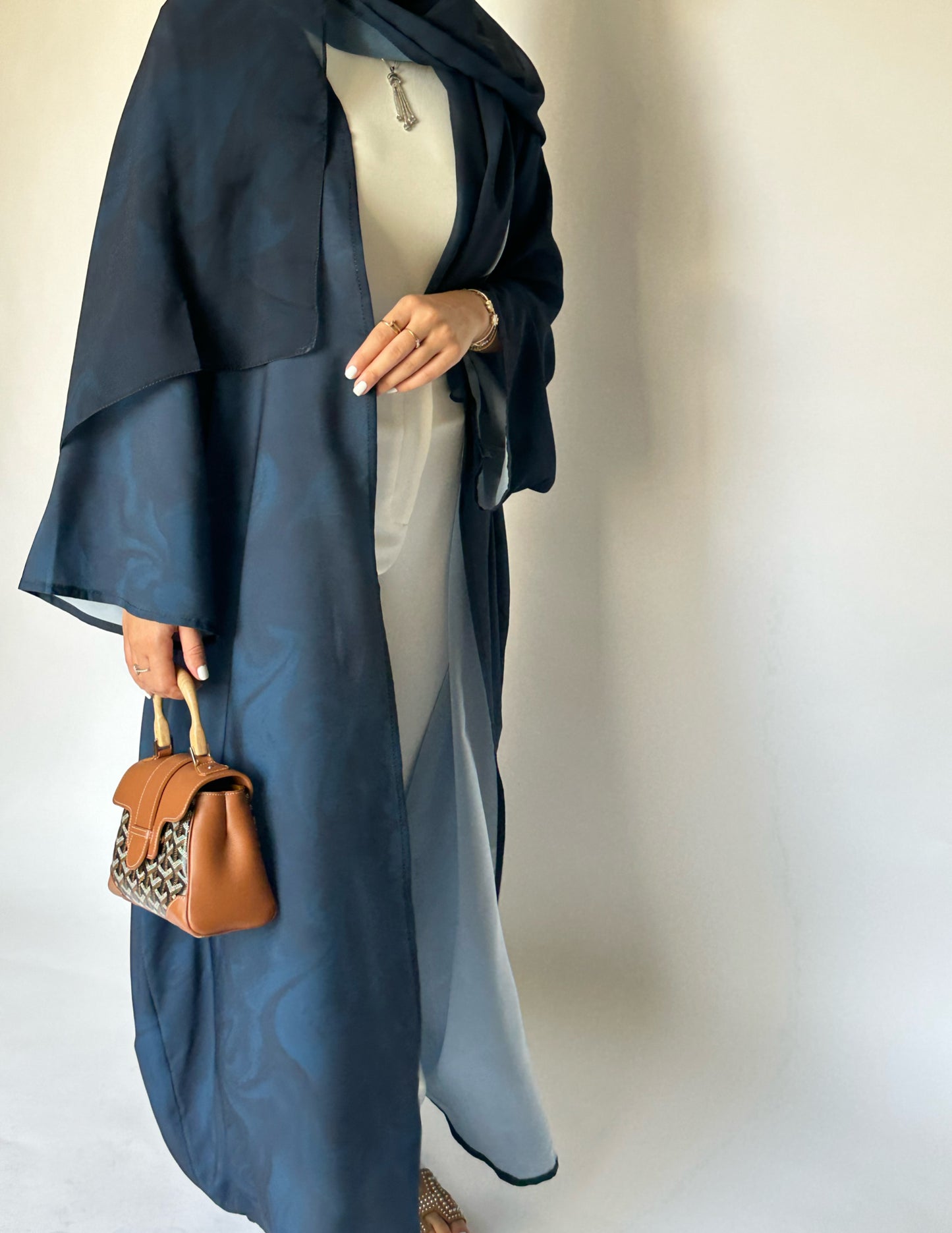 A117 - Sea Blue Marble Abaya