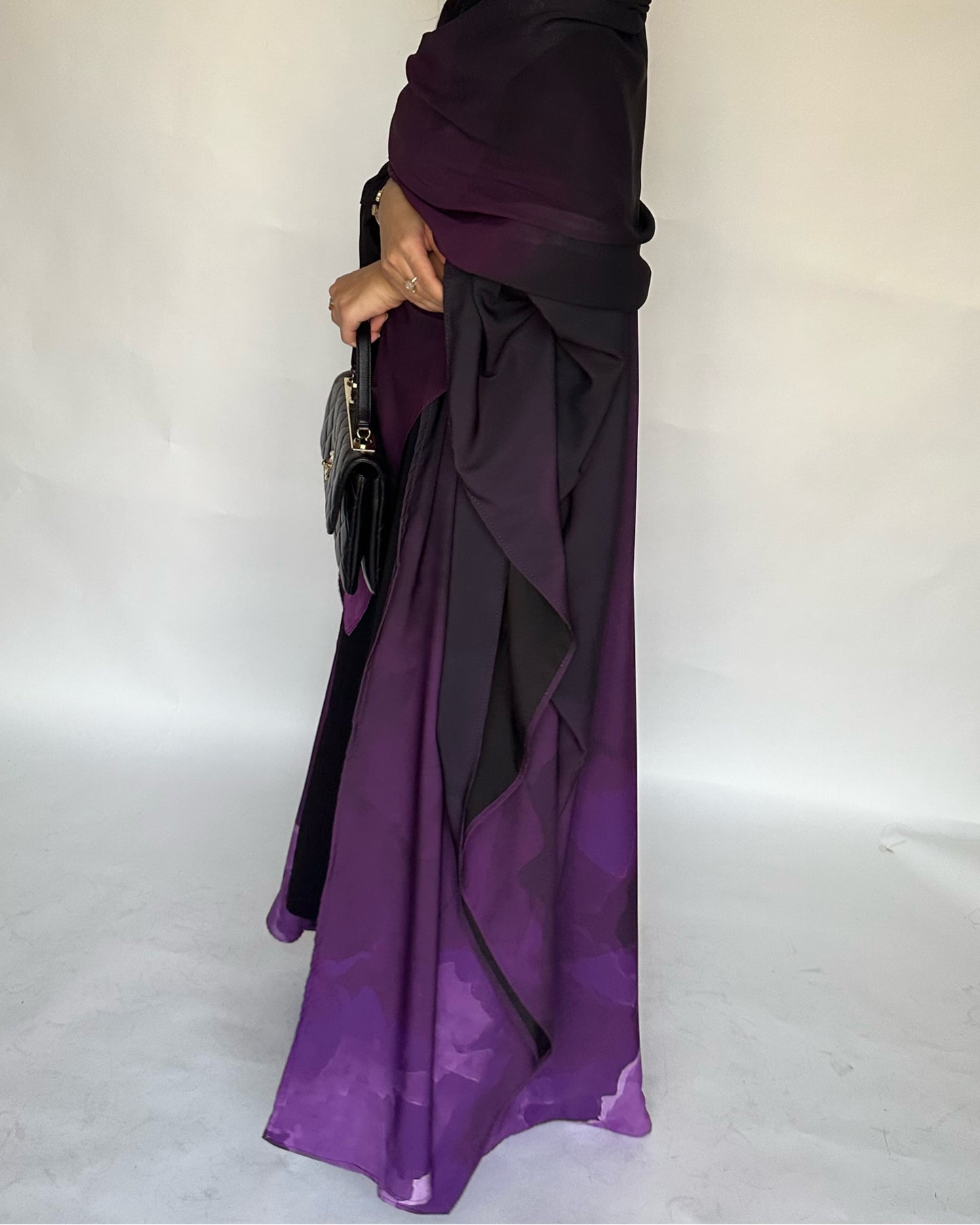 A124 - Purple Gradient Cloud Abaya