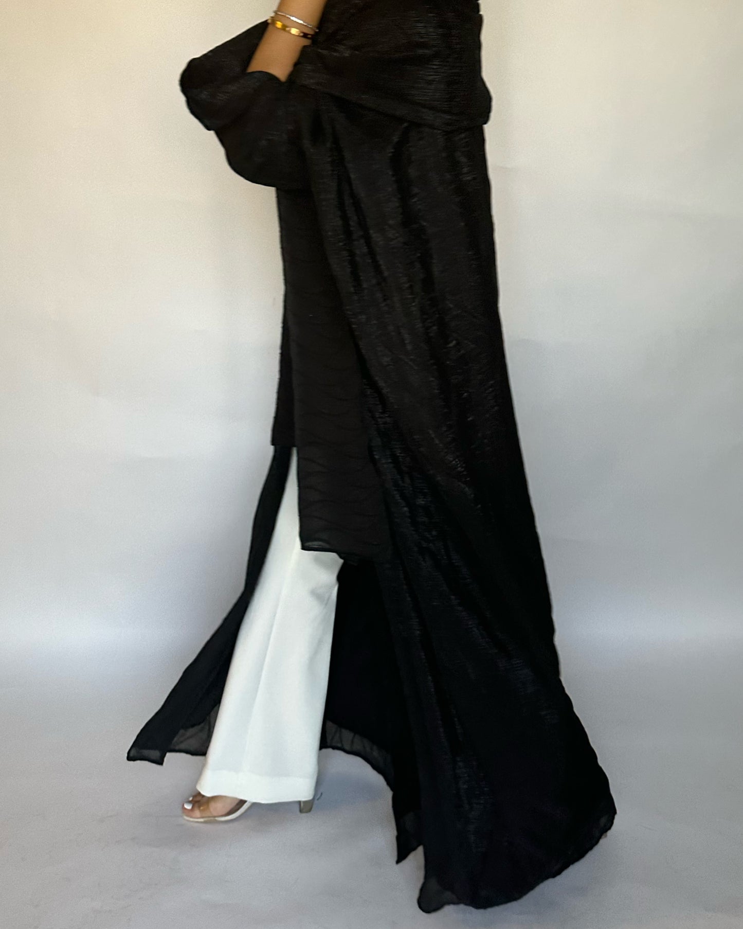 A120 - Chiffon Pattern Abaya & Shaila