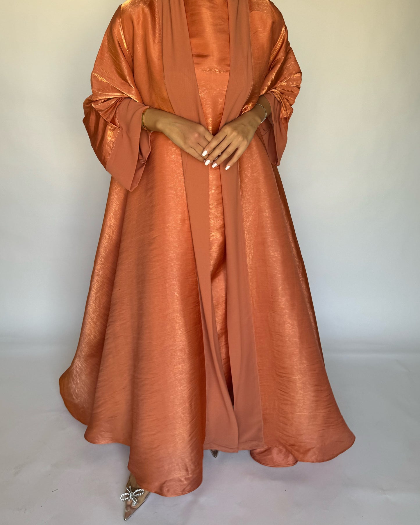 A292 - Orange Organza A-CUT Elegant Set