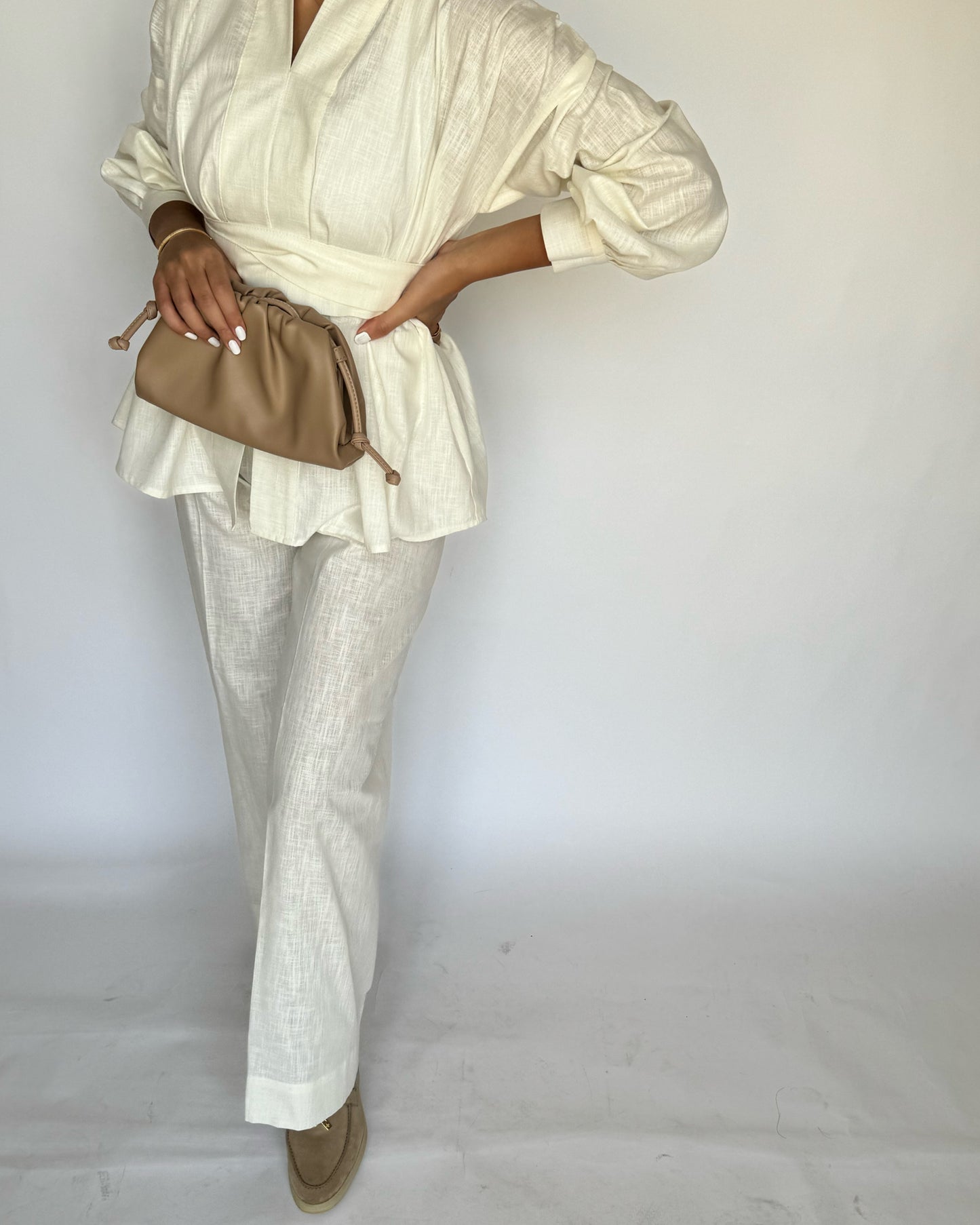 A194 - Off White Summer Linen Set