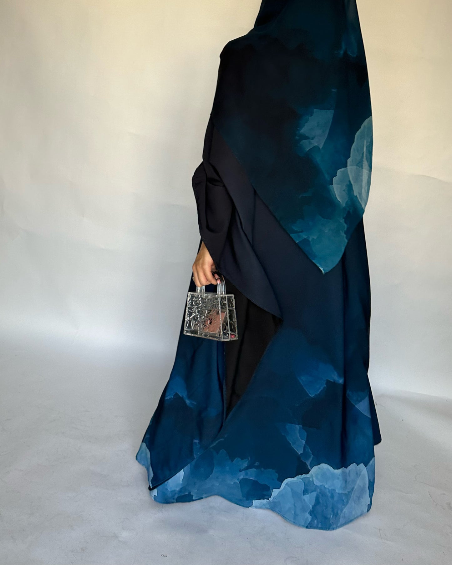 A122 - Blue Gradient Cloud Abaya