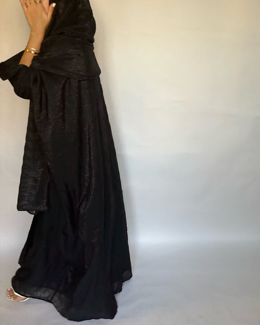 A120 - Chiffon Pattern Abaya & Shaila