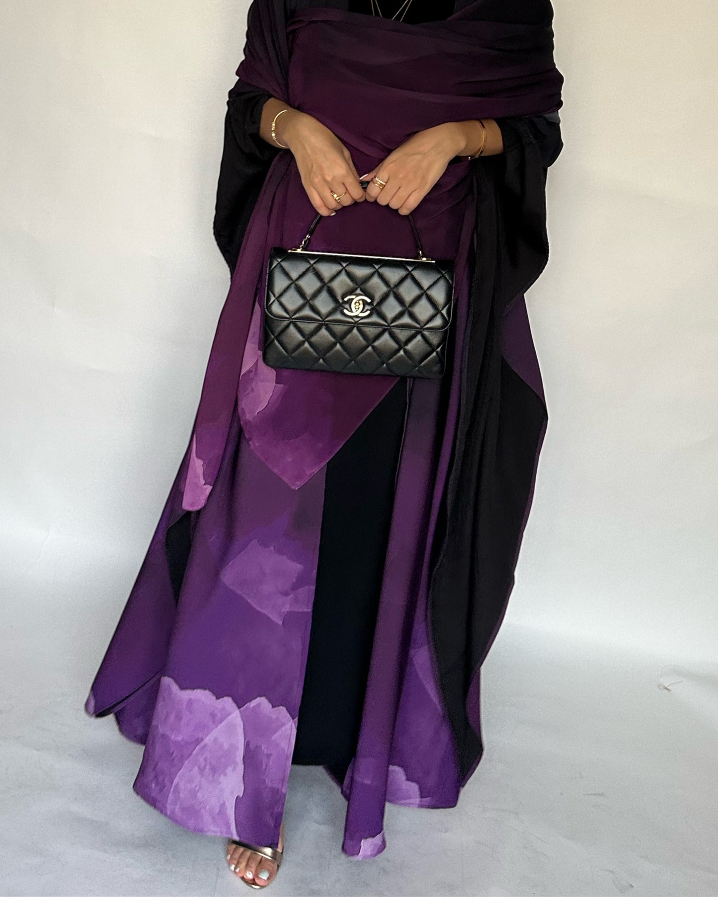 A124 - Purple Gradient Cloud Abaya