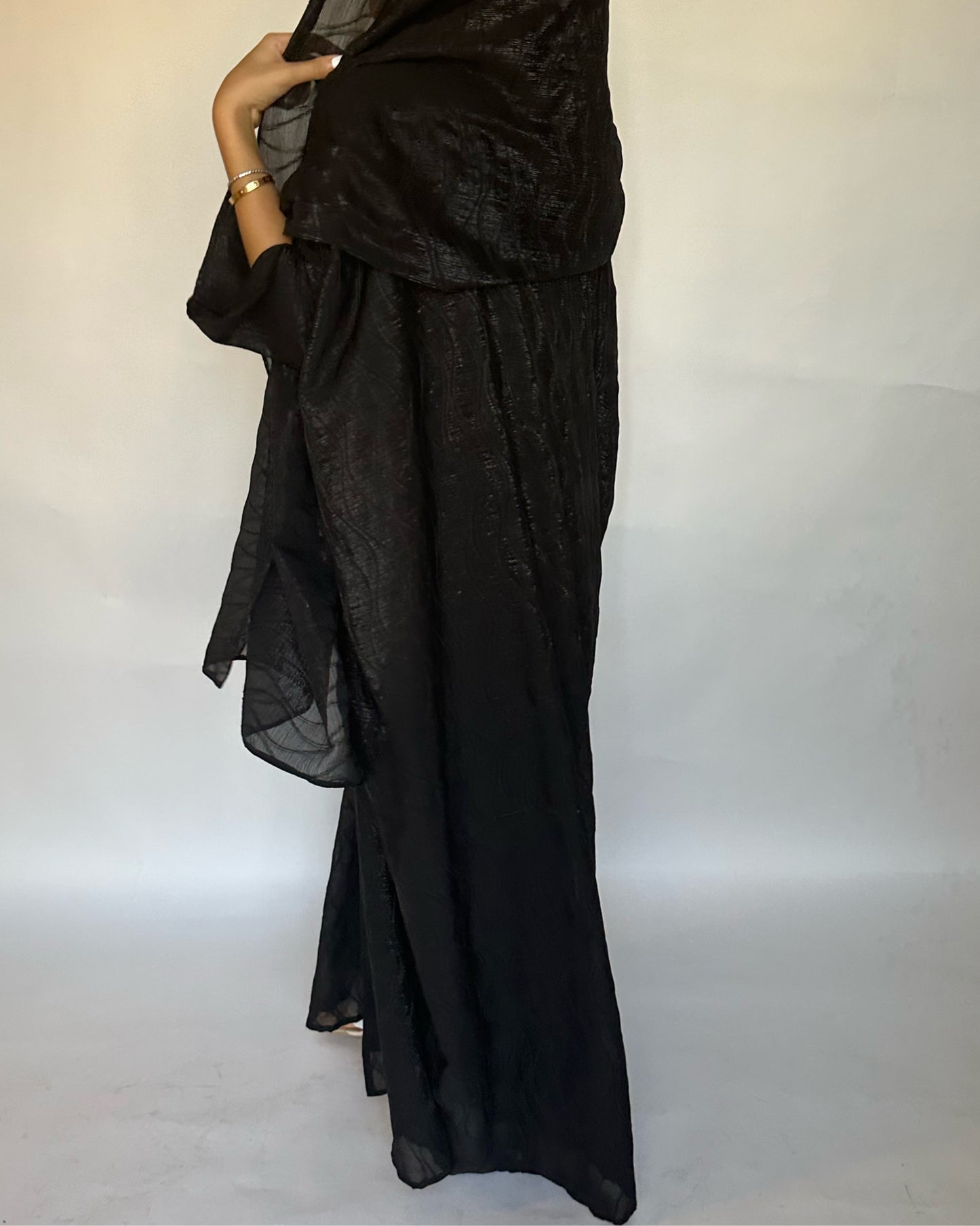 A120 - Chiffon Pattern Abaya & Shaila