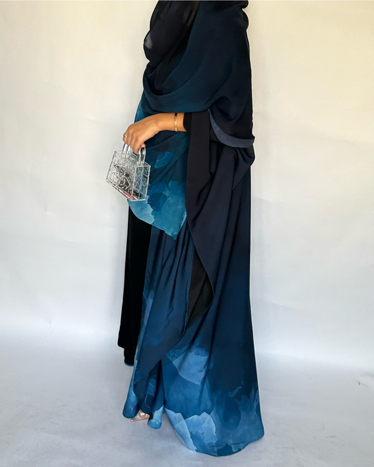 A122 - Blue Gradient Cloud Abaya