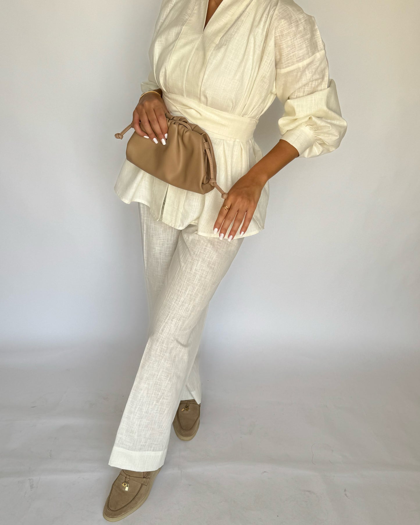 A194 - Off White Summer Linen Set