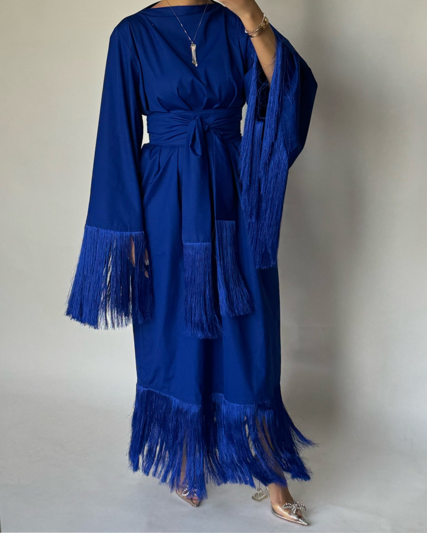 A170 - Royal Blue Tassel Dress