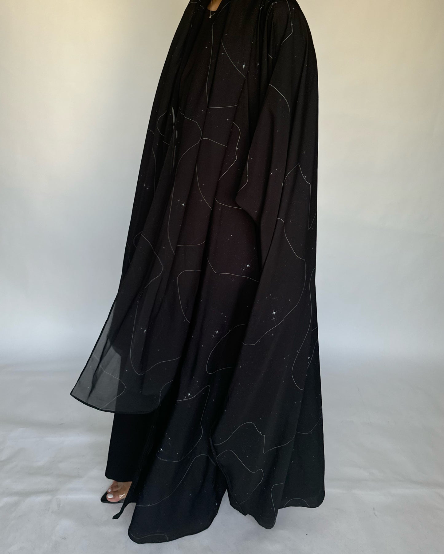 A211 - Black Space Abaya