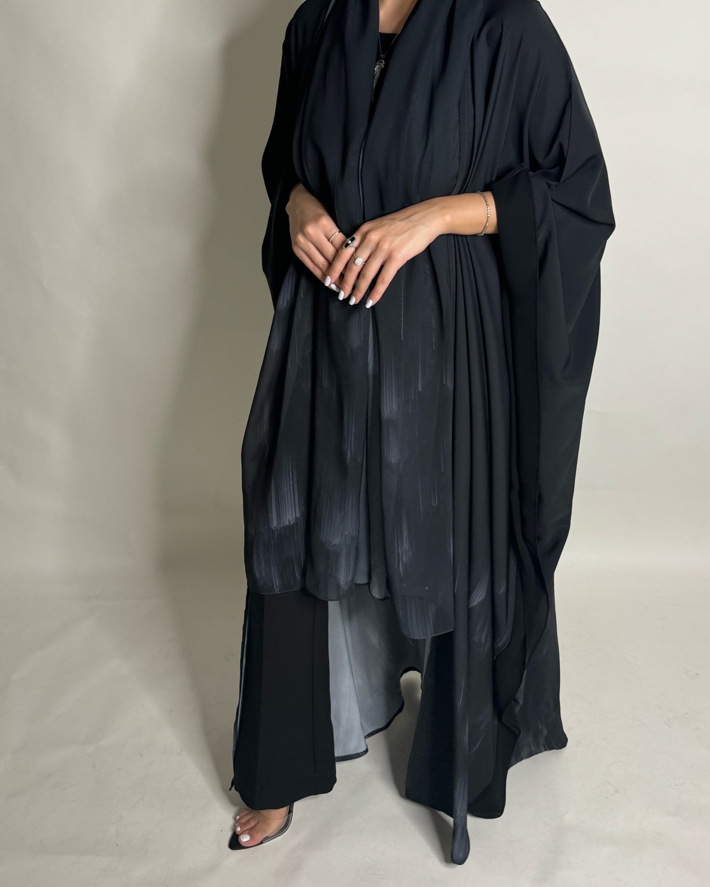 Gray Sky Abaya (READY TO SHIP)