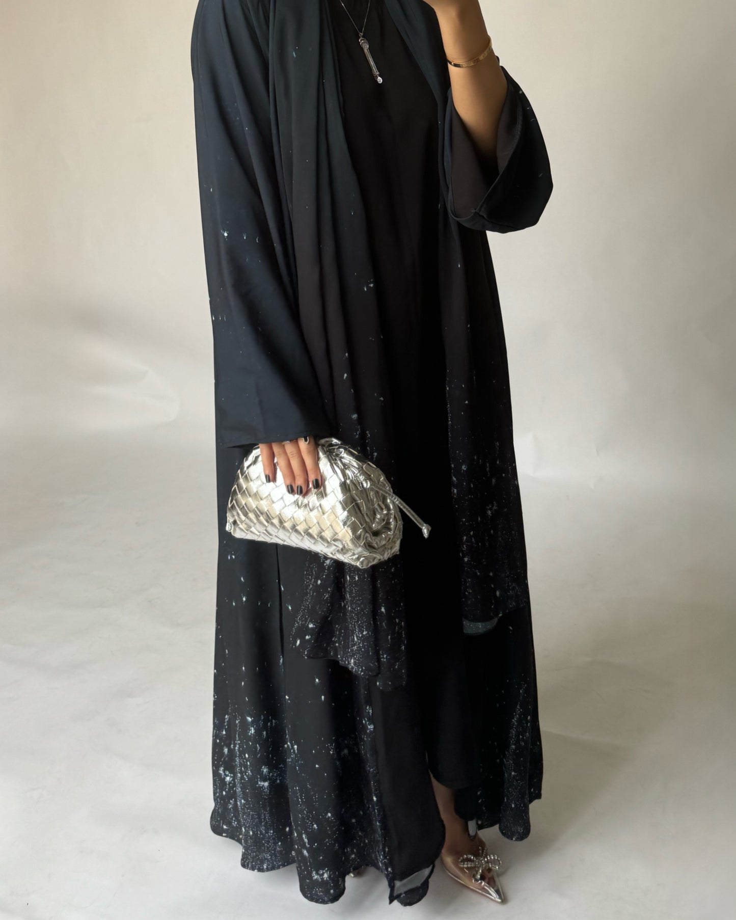 Blue Black Ombre Galaxy Abaya