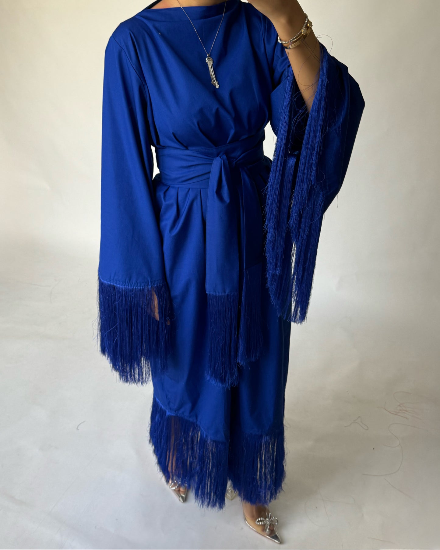 A170 - Royal Blue Tassel Dress