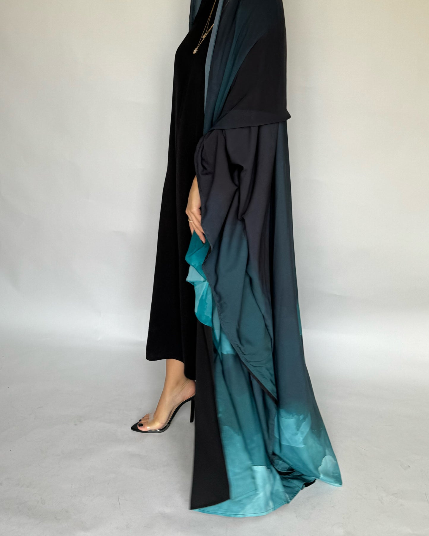 Blue Gradient Cloud Abaya (READY TO SHIP)