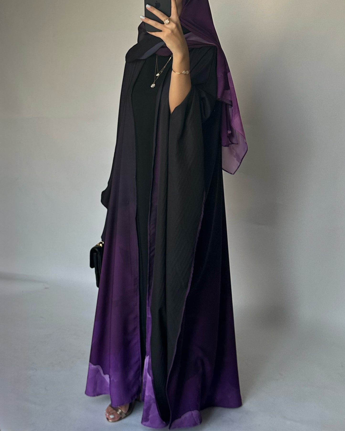 A124 - Purple Gradient Cloud Abaya