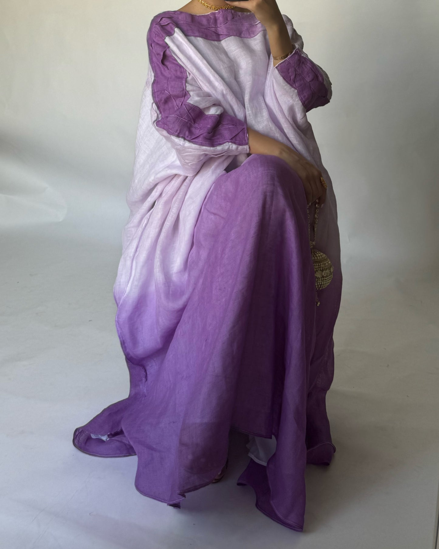 A151 - Purple Ombre Braided Jalabiya