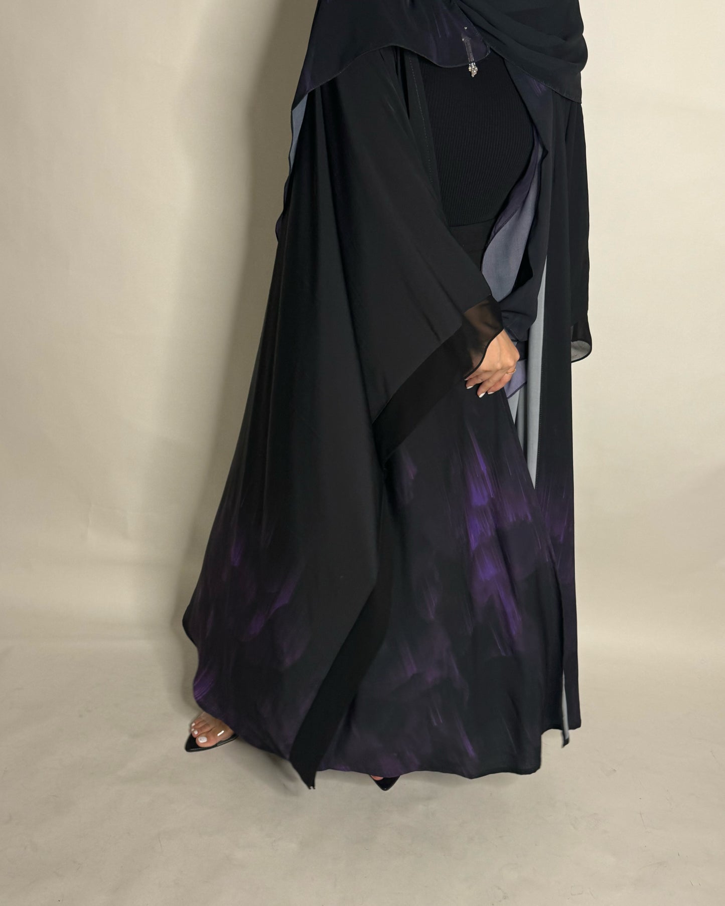 Purple Sky Abaya (READY TO SHIP)