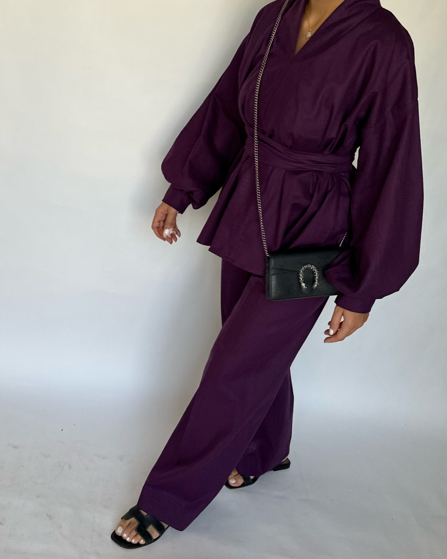 Purple Summer Linen Set (READY TO SHIP)