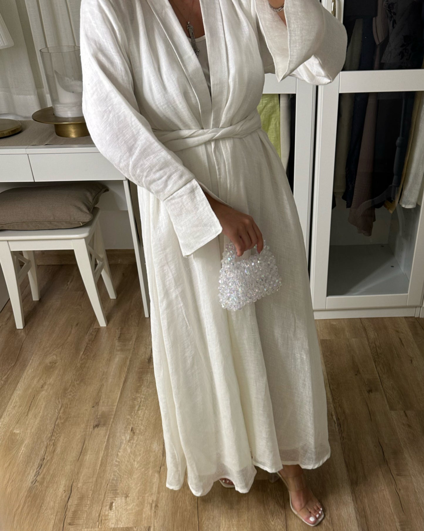 A094 - Off-White Linen Summer Dress