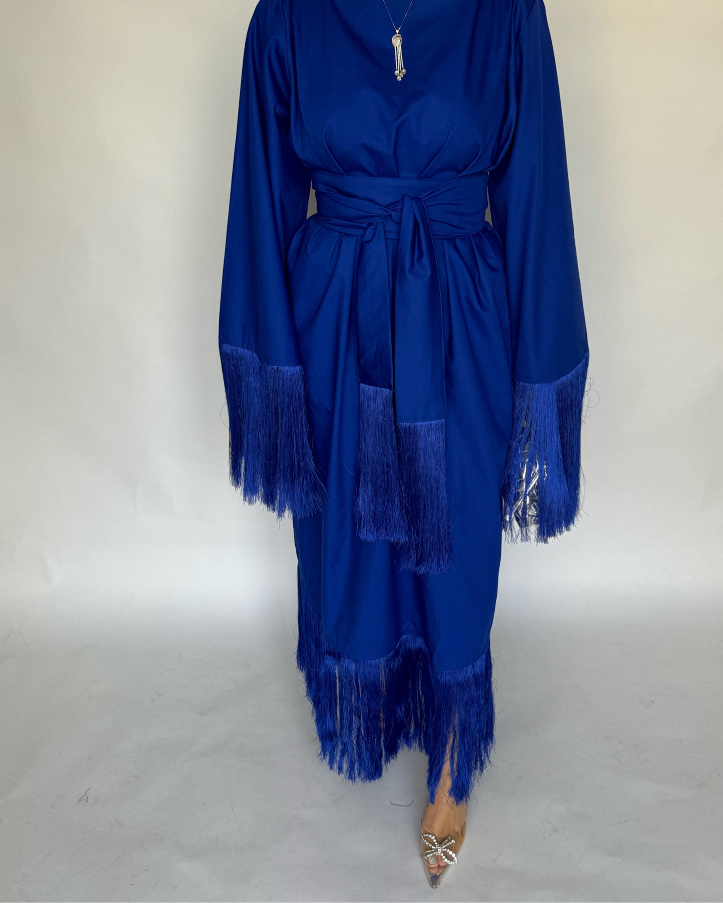 A170 - Royal Blue Tassel Dress