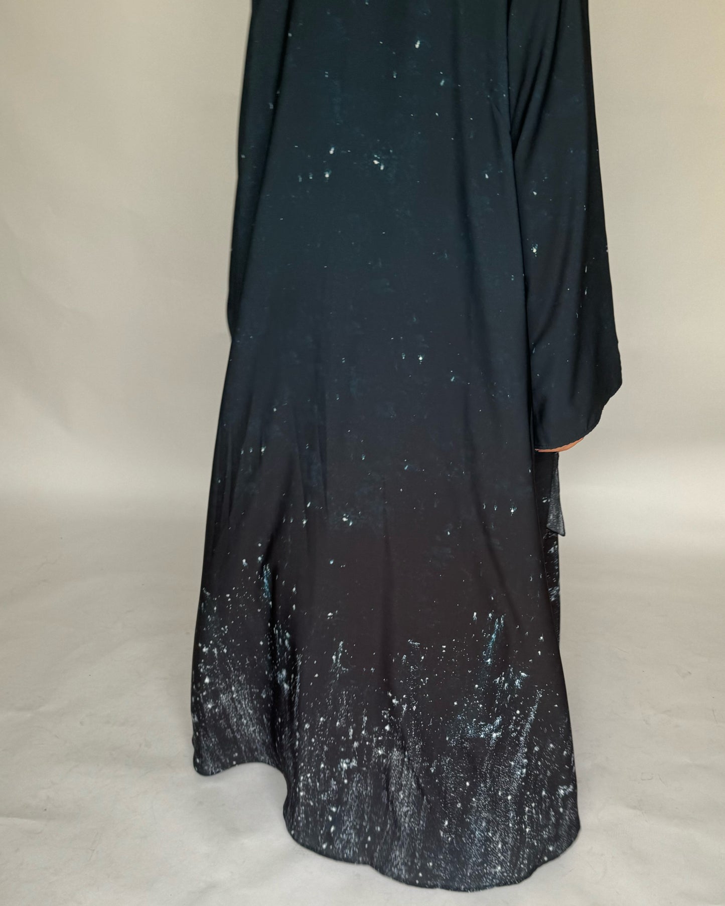 Blue Black Ombre Galaxy Abaya