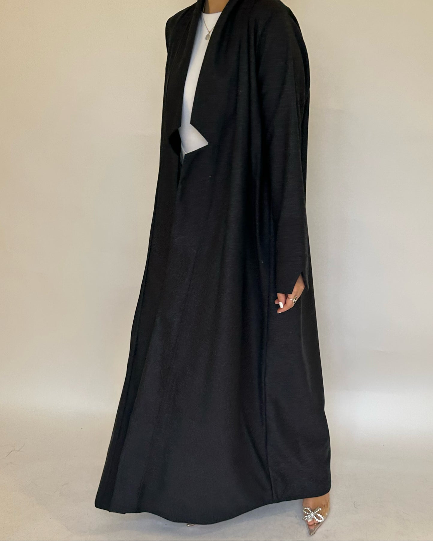 A145 - Winter Dark Gray Abaya