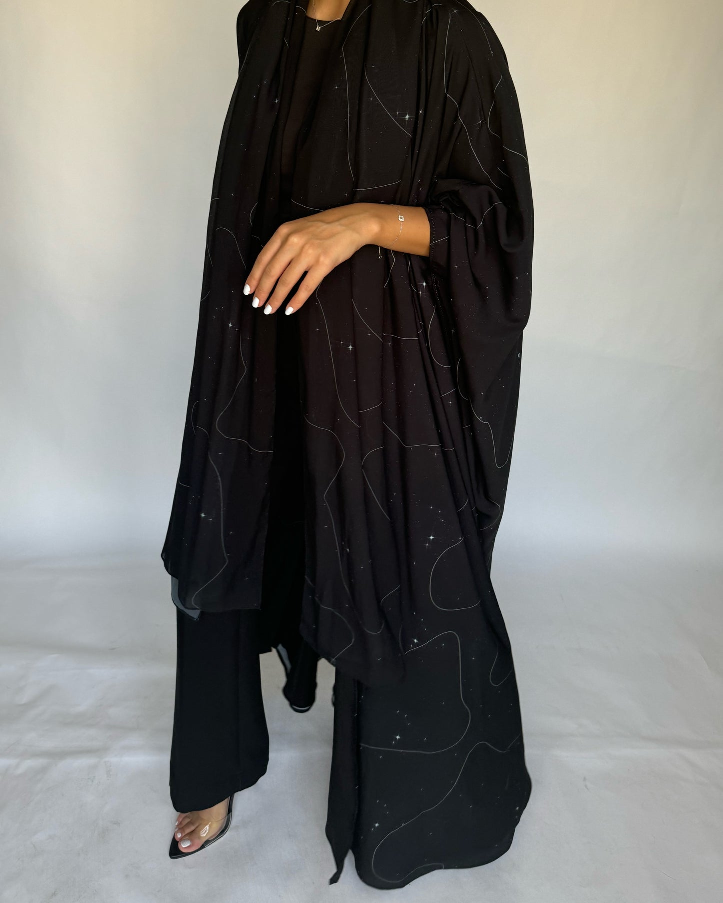 A211 - Black Space Abaya