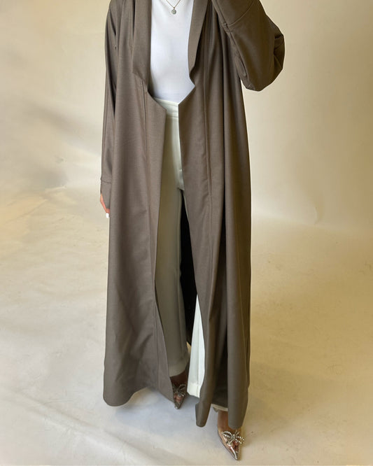 A147 - Winter Grayish-Brown Abaya