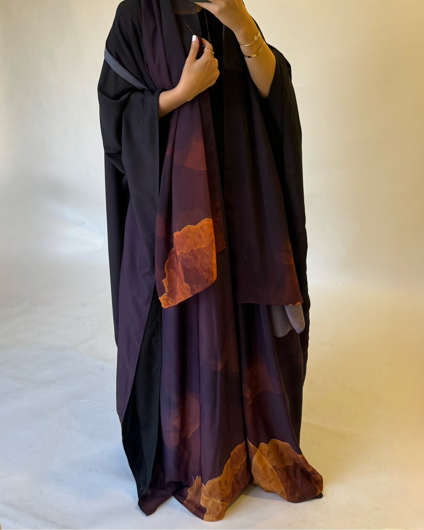 Purple - Burnt Orange Gradient Cloud Abaya – alefbh.com