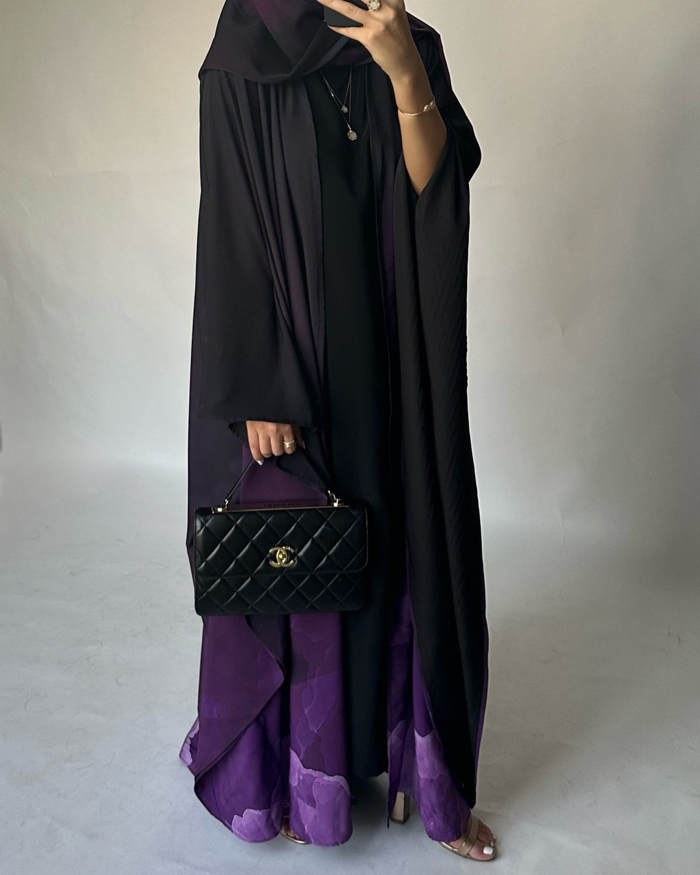 A124 - Purple Gradient Cloud Abaya