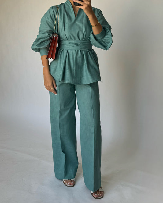 A193 - Blue Summer Linen Set