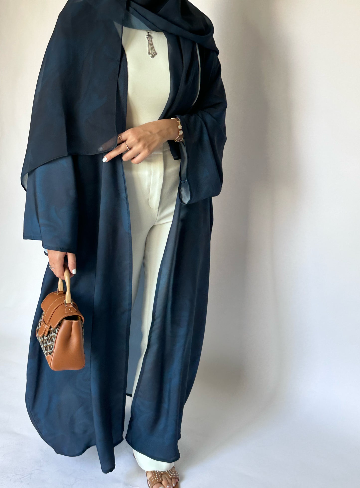 A117 - Sea Blue Marble Abaya