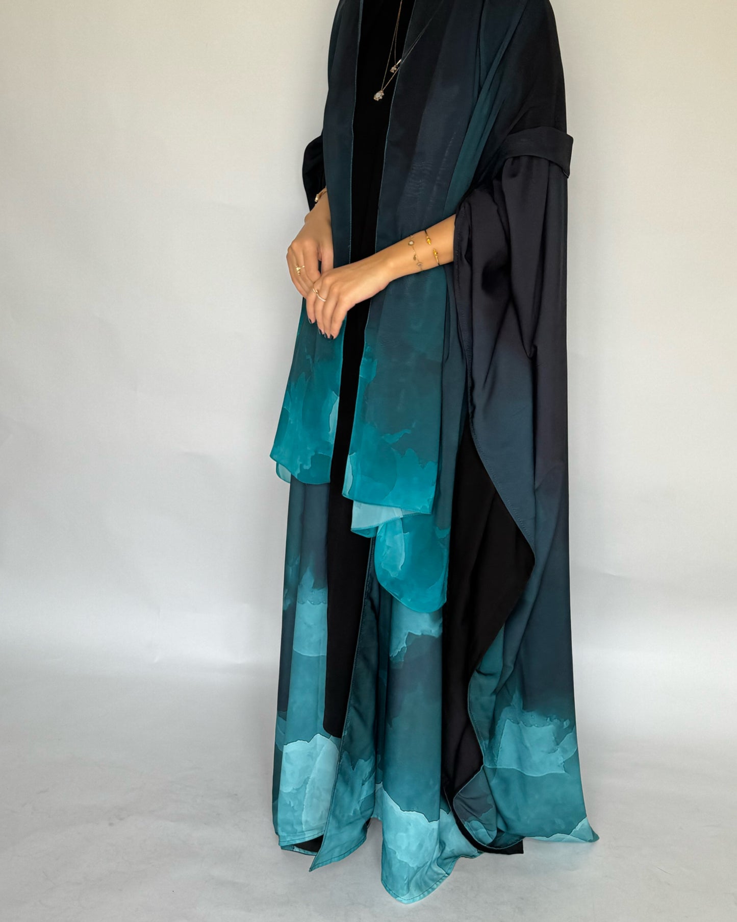 A125 - Blue Gradient Cloud Abaya