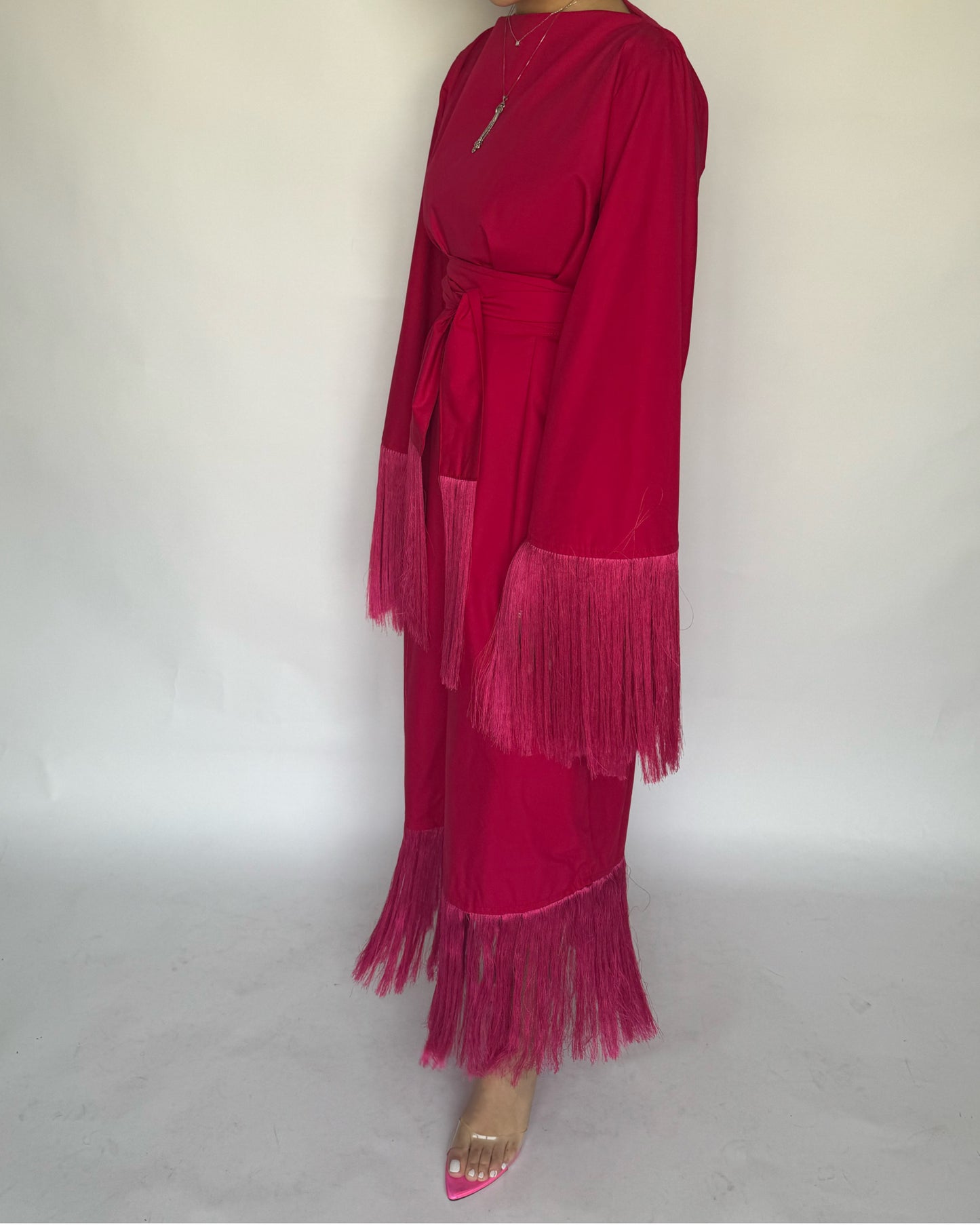 A171 - Pink Tassel Dress