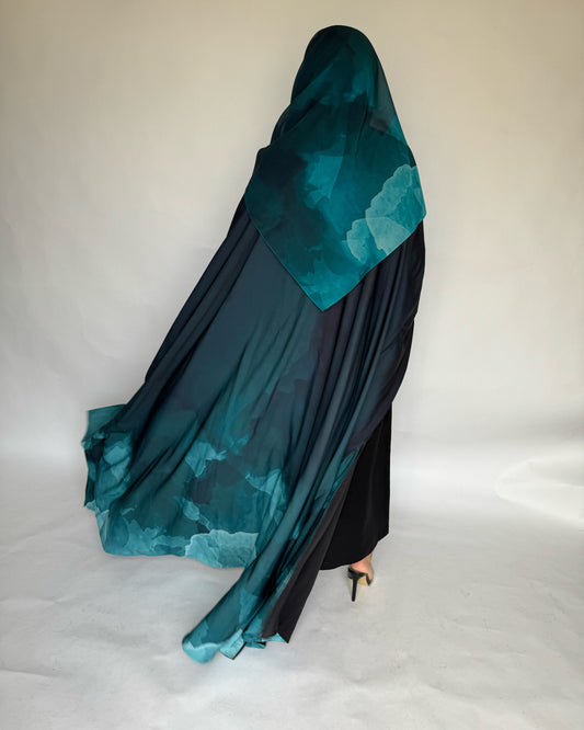 Blue Gradient Cloud Abaya (READY TO SHIP)