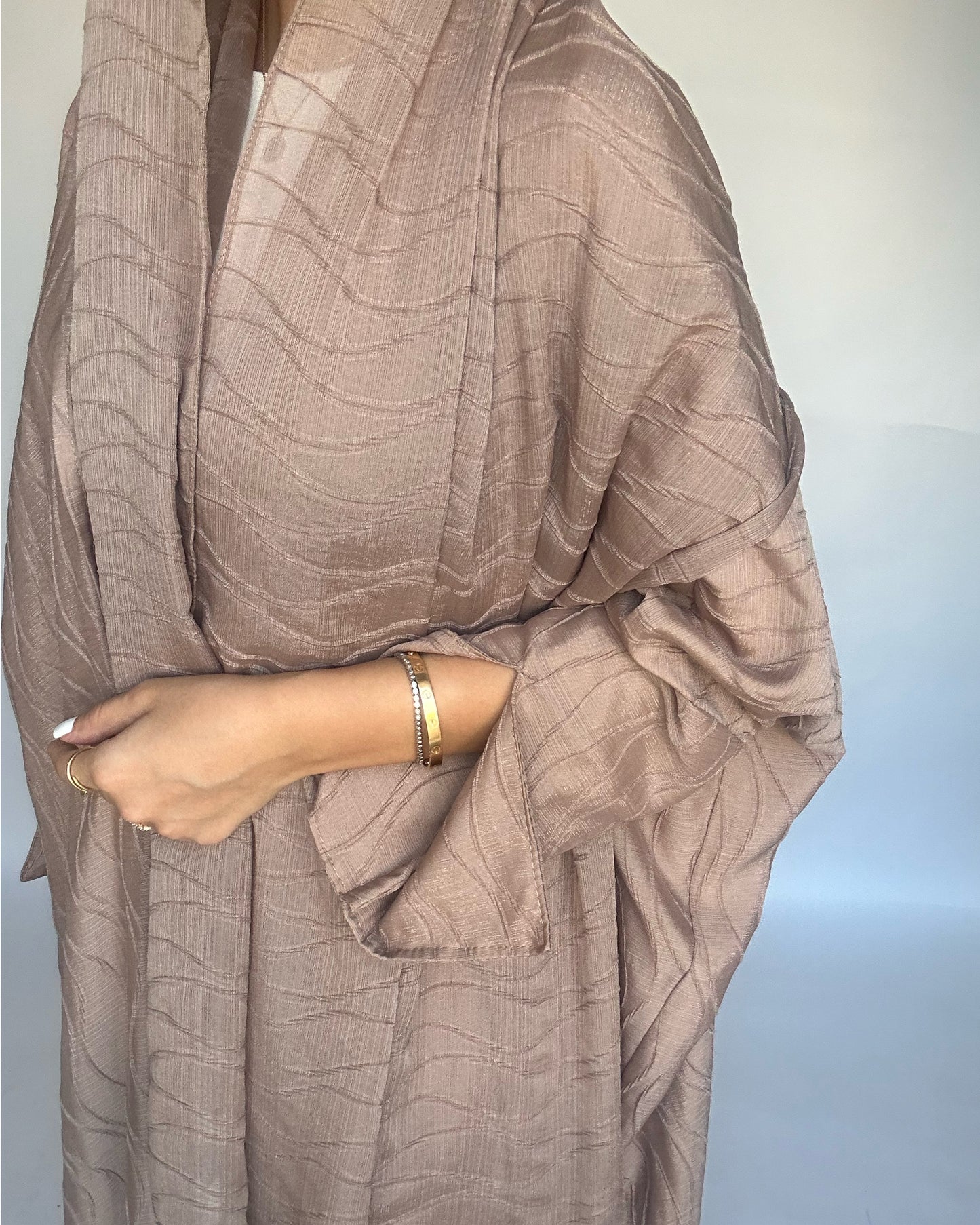 A119 - Chiffon Pattern Abaya & Shaila