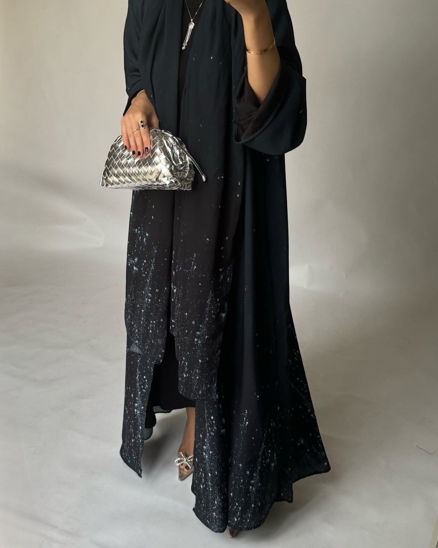 Blue Black Ombre Galaxy Abaya