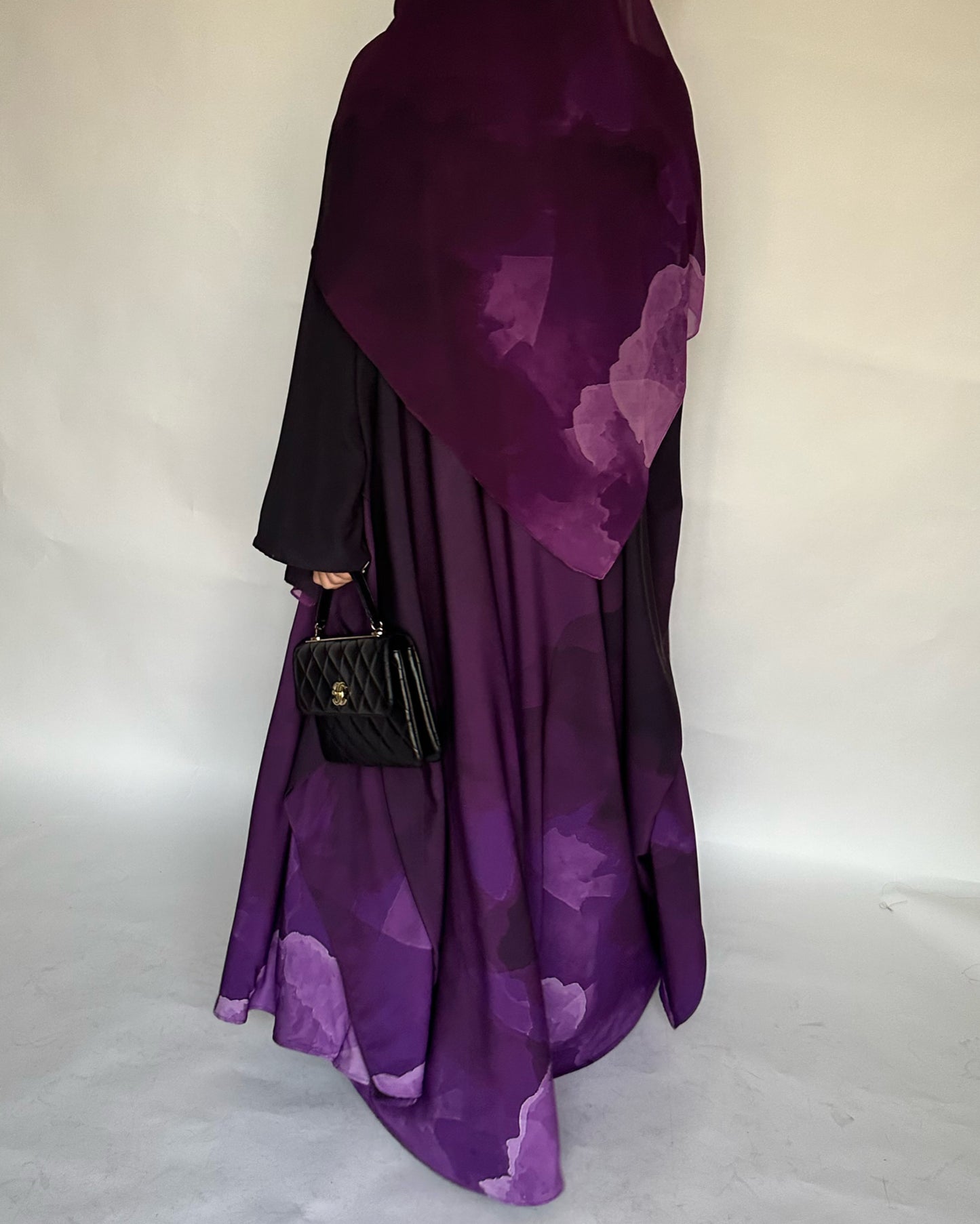 A124 - Purple Gradient Cloud Abaya