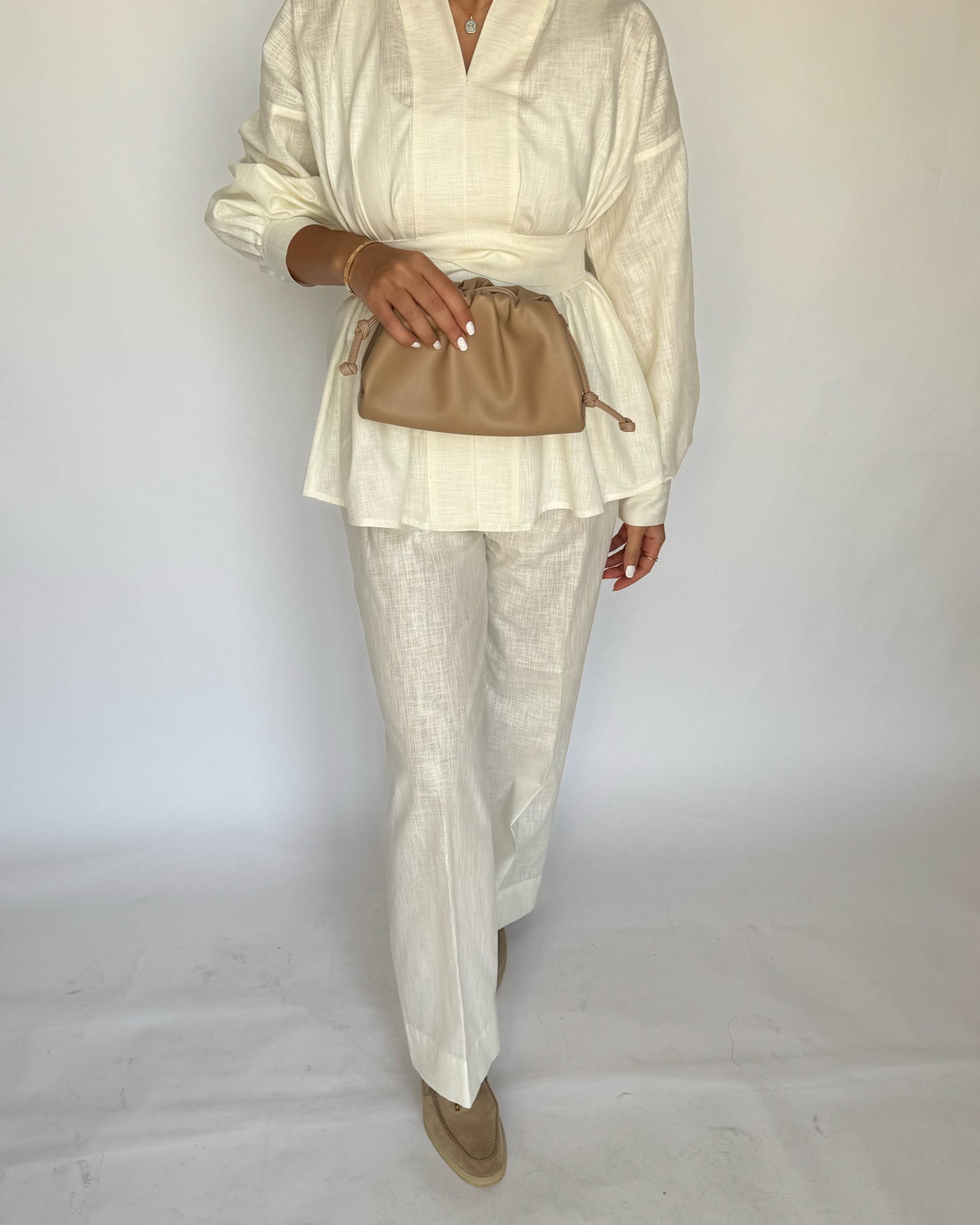 A194 - Off White Summer Linen Set