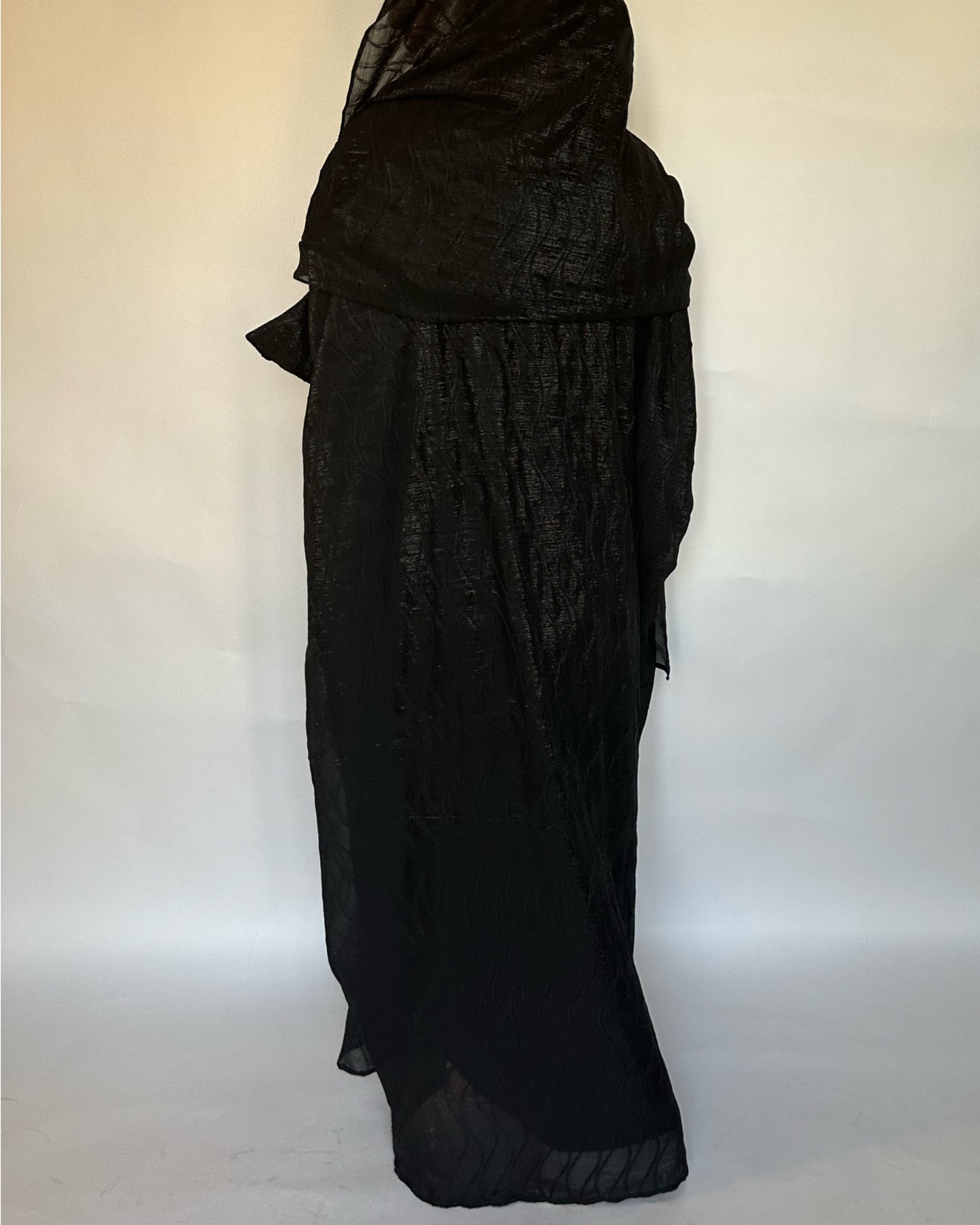 A120 - Chiffon Pattern Abaya & Shaila