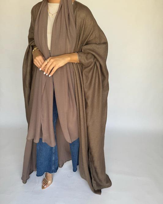 A220 - Summer Daily Brown Weave Abaya