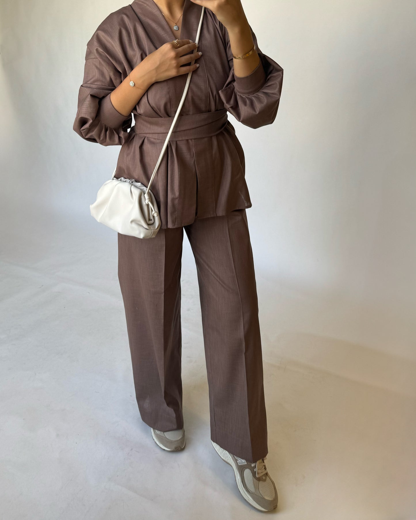 Brown Summer Linen Set (READY TO SHIP)