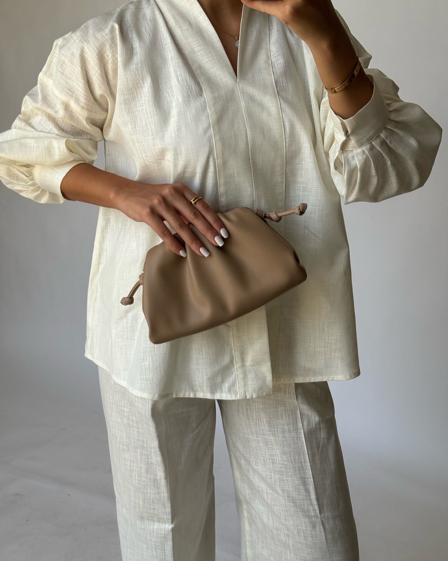 A194 - Off White Summer Linen Set